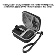 画像をギャラリービューアに読み込む, Geekria Shield キャリーケース Fender Mustang Micro ヘッドホンアンプケース対応 交換用ハードシェル トラベルキャリーバッグ ケーブル収納付き (グレー)
