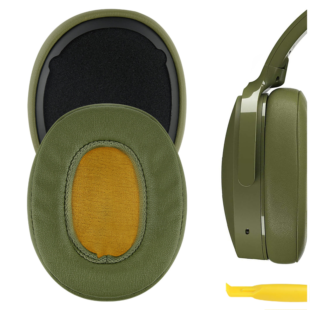 Geekria イヤーパッド QuickFit 互換性 パッド スカルキャンディ Skullcandy Venue Wireless ANC ヘッドホンに対応 パッド イヤー / イヤーカップ ( プロテインレザー / 緑 )