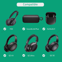 画像をギャラリービューアに読み込む, Geekria 充電ケーブル 互換性 Type-C 充電コード USB to USB-C ボーズ Bose Ultra Open Earbuds, SoundLink Plus, QC Ultra, QCSE, QC45, Earbuds II, 700ANC に対応 (黒/30cm 2パック)
