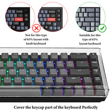 画像をギャラリービューアに読み込む, Geekria キーボード カバー ケース 互換品 Keychron K6 65% コンパクト 68キー ワイヤレス メカニカル キーボード 透明アクリルカバー 保護カバー
