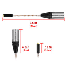画像をギャラリービューアに読み込む, Geekria 4ピン XLR バランス オス - 4.4mm バランス メス ヘッドフォン オーディオ アダプター ケーブル、OCC 銅 銀メッキ アップグレード オーディオ変換コード、アンプ、マイクに対応 (20cm/8 インチ)
