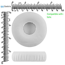 画像をギャラリービューアに読み込む, Geekria QuickFit イヤーパッド 互換性 パッド ビーツバイドクタードレ Beats Solo-Wireless (Solo-Bluetooth) ヘッドホンに対応 イヤパッド/イヤークッション/イヤーカップ (プロテインレザー / 白い )
