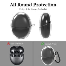 画像をギャラリービューアに読み込む, Geekriaシリコンカバー 互換性 ファーウェイHuawei Freebuds 6 対応 True Wireless Earbuds 充電ケースカバー 外装カバーキーホルダーフック付き、充電ポートアクセス可能
