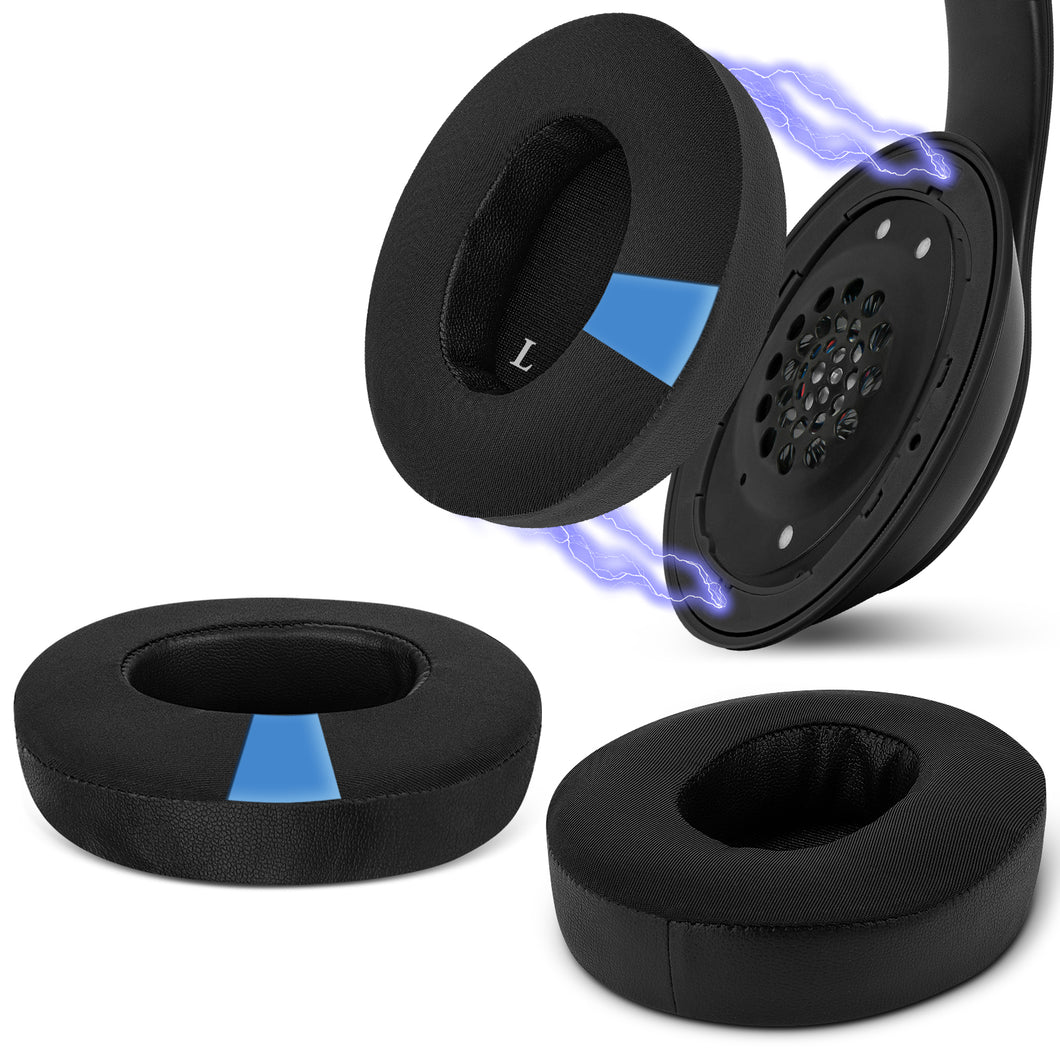 Geekria イヤーパッド SNAP マグネチック 互換性 パッド ビーツバイドクタードレ Beats Studio3 Wireless, Studio 2 Wireless, Studio 2 Wired ヘッドホンに対応 パッド イヤー / イヤーカップ 冷却ジェル (ブラック, 1組)