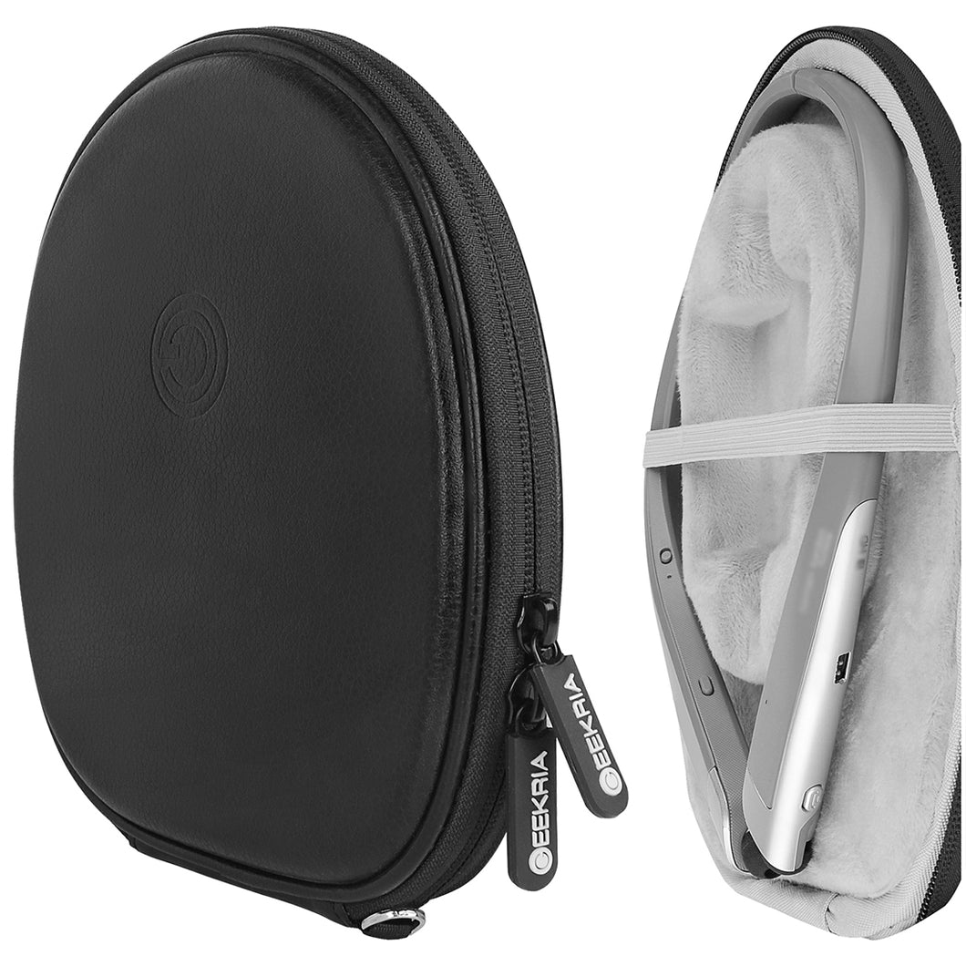 Geekria ケース Shield ヘッドホンケース 互換性 ハードケース 旅行用 ハードシェルケース ソニー Sony, ジャブラ Jabra, LG, Bluenin, FKANT, COULAX に対応 収納ポーチ付属（ブラック）