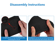 画像をギャラリービューアに読み込む, Geekria カバー 互換性 ニット生地 ヘッドバンド猫耳スーツ レイザー Razer, スティールシリー SteelSeries, HyperX, ゼンハイザー Sennheiser, アストロテック ASTRO, ソニー Sony, ロジクール Logitech, オーディオテクニカ ATH ヘッドホンに 対応 簡単に装着 工具不要 (紫/黒)
