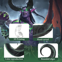 画像をギャラリービューアに読み込む, Geekria 3Dプリント ヘッドホン用 悪魔の角 デーモンホーン 手作り デビルホーン ヘッドバンド 調節可能 ヘッドホン アクセサリー コスプレコスチューム 耳アタッチメント ハロウィーン 仮装パーティーに適用 (イリダン ストームレイジ)
