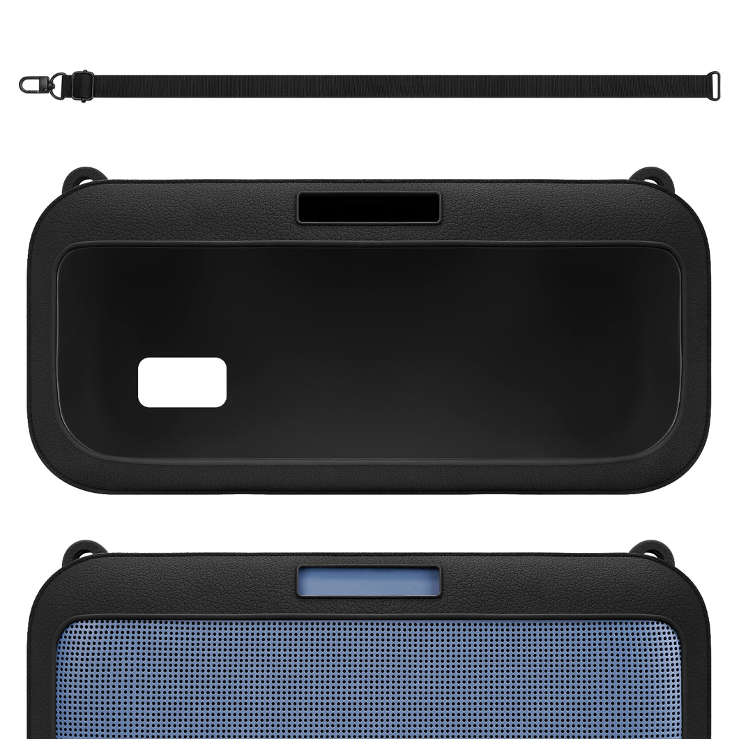 Geekria シリコーンスピーカーケース カバー 互換性カバーボーズ Bose SoundLink Maxに 対応 保護用の防水ソフトスキン、スピーカーケース、ショルダーストラップ付き (黒)