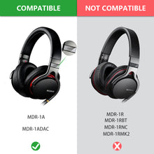 画像をギャラリービューアに読み込む, Geekria イヤーパッド QuickFi 互換性 パッド ソニー SONY MDR-1A, MDR-1ADAC ヘッドホンに対応 パッド イヤー / イヤーカップ ( プロテインレザー / ブラック)
