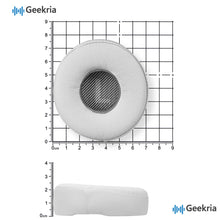 画像をギャラリービューアに読み込む, Geekria イヤーパッド QuickFit 互換性 パッド ジェイビーエル JBL Everest 300, V300BT ヘッドホンに対応 パッド イヤー / イヤーカップ (プロテインレザー / 白い)
