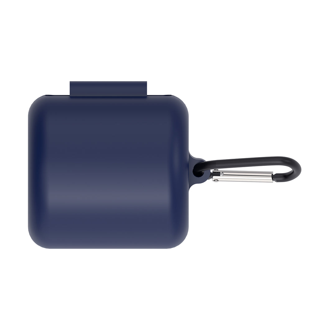 Geekria シリコン カバー 互換性 カバー Sony LinkBuds 対応 True Wireless Earbuds WF-L900 充電ケース充電ケースカバー 外装カバー キーホルダーフック付き、充電ポートアクセス可能 (Blue)