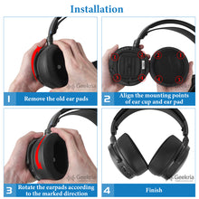 画像をギャラリービューアに読み込む, Geekria イヤーパッド QuickFit 互換性 パッド Audeze Maxwell Wireless ヘッドホンに対応 パッド イヤー / イヤーカップ プロテインレザー (黒)
