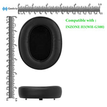 画像をギャラリービューアに読み込む, Geekria イヤーパッド QuickFit 互換性 パッド ソニー Sony INZONE H5 (WH-G500) ヘッドホンに対応 パッド イヤー / イヤーカップ プロテインレザー (黒)
