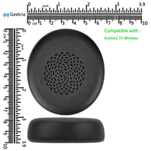 画像をギャラリービューアに読み込む, Geekria イヤーパッド QuickFit 互換性 パッド ジャブラ Jabra Evolve2 75 ヘッドホンに対応 パッド イヤー(黒)

