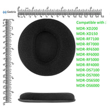 画像をギャラリービューアに読み込む, Geekria イヤーパッド Comfort 互換性 パッド ソニー Sony MDR-RF4000, RF5000, RF6000, RF6500, RF7000, RF7100, MDR-DS6000, DS6500, DS7000, DS7100, XD150, XD200 ヘッドホンに対応 パッド イヤー / イヤーカップ (ベロア / ブラック)
