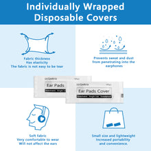 画像をギャラリービューアに読み込む, Geekria カバー 100 個入り 50ペア 個別包装 2個入り ヘッドホンカバー 不織布 使い捨て イヤーパッドカバー ストレッチニット オーバーイヤー ヘッドホンMRI ヘッドセット 用 劣化防止、防塵 (中 / ホワイト)
