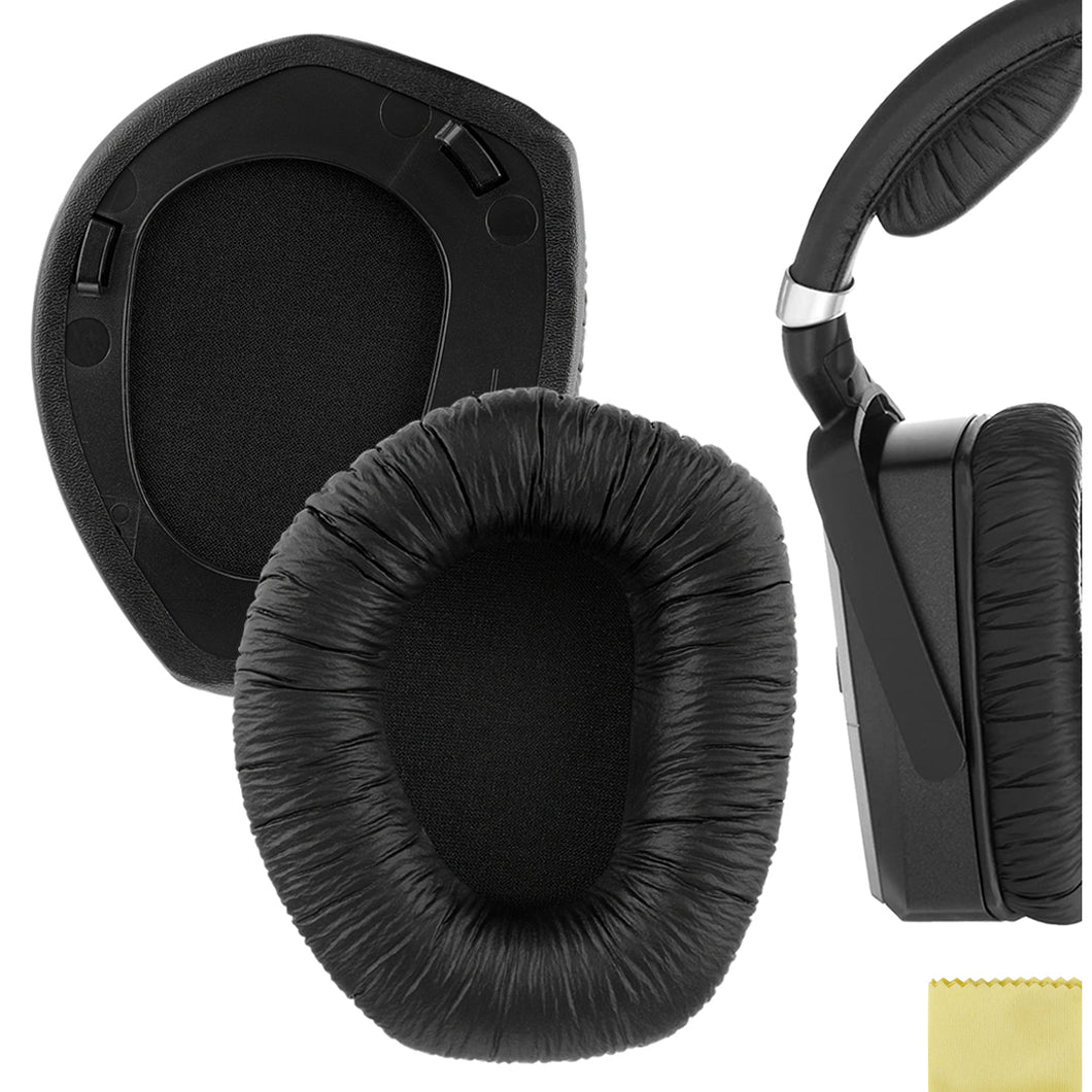 Geekria イヤーパッド QuickFit 互換性 パッド ゼンハイザー Sennheiser RS195 HDR195 RS185 HDR185 HDR175 RS175 HDR165 RS165 ヘッドホンに対応 パッド イヤー / イヤーカップ (レザーレット / プラスチックリング)
