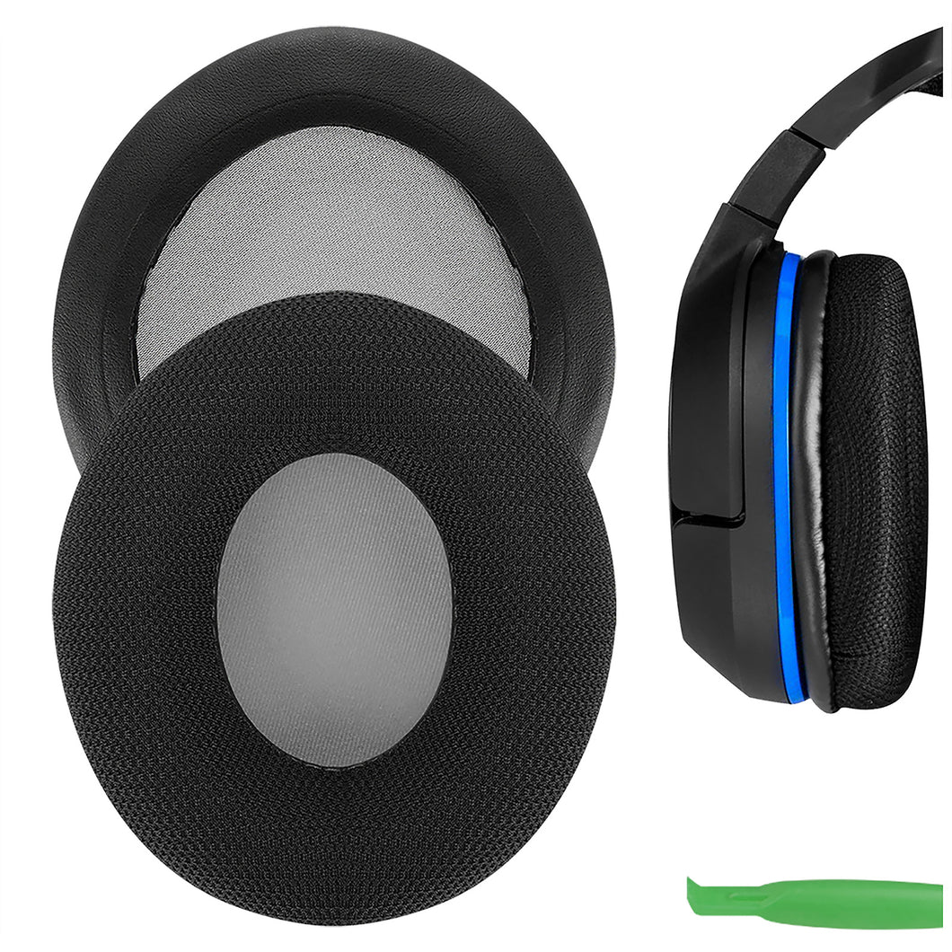 Geekria イヤーパッド Comfort 互換性 パッド Turtle Beach Ear Force P11, PX22, PX51, PX24, PX21, PX4, PX5, X41, X42, X12 ヘッドホンに対応 パッド イヤー / イヤーカップ (メッシュファブリック / ブラック )