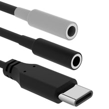 画像をギャラリービューアに読み込む, Geekria Type-C オス から デュアル 3.5mm メス ヘッドフォン Plug アダプター、 Y変換オーディオケーブル、TPEコード サムスン SAMSUNG Galaxy S24+/S24 Ultra/S24、 グーグル Google Pixel 8/7/6 (14.5cm) と互換性があります
