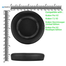 画像をギャラリービューアに読み込む, Geekria QuickFit イヤーパッド 互換性 パッド レイザー Razer Kraken 7.1 Chroma V2 USB Gaming Headset ヘッドホンに対応 イヤパッド/イヤークッション/イヤーカップ ( プロテインレザー / ブラック )
