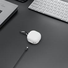 画像をギャラリービューアに読み込む, Geekria シリコンカバー 互換性 カバーサムスン SAMSUNG Galaxy Buds FE 対応充電ケース True Wireless Earbuds カバー 外装カバーキーホルダーフック付き、充電ポートアクセス可能（白）

