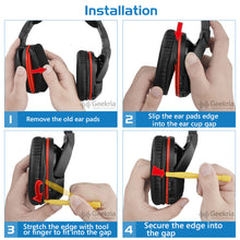 画像をギャラリービューアに読み込む, Geekria イヤーパッド QuickFit 互換性 パッド ゼンハイザー Sennheiser HD465, HD485 ヘッドホンに対応 パッド イヤー / イヤーカップ ( プロテインレザー / ブラック )
