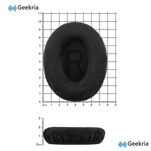 画像をギャラリービューアに読み込む, Geekria イヤーパッド Comfort 互換性 パッド ボーズ Bose QCSE, QC45, QC35, QC35 ii, QC35 ii Gaming, QC15 QC25, AE2, AE2i, AE2w, SoundTrue, SoundLink AE, New Quietcomfort ヘッドホンに対応 パッド イヤー / イヤーカップ ( ベロア / ブラック )
