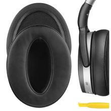 画像をギャラリービューアに読み込む, Geekria イヤーパッド QuickFit 互換性 パッド ゼンハイザー Sennheiser HD4.50BT, HD4.50BTNC, HD4.40BT, HD4.30G, HD4.20S, HD458BT, HD450, HD450BT, HD400S, HD350BT ヘッドホンに対応 パッド イヤー / イヤーカップ ( プロテインレザー / ブラック )
