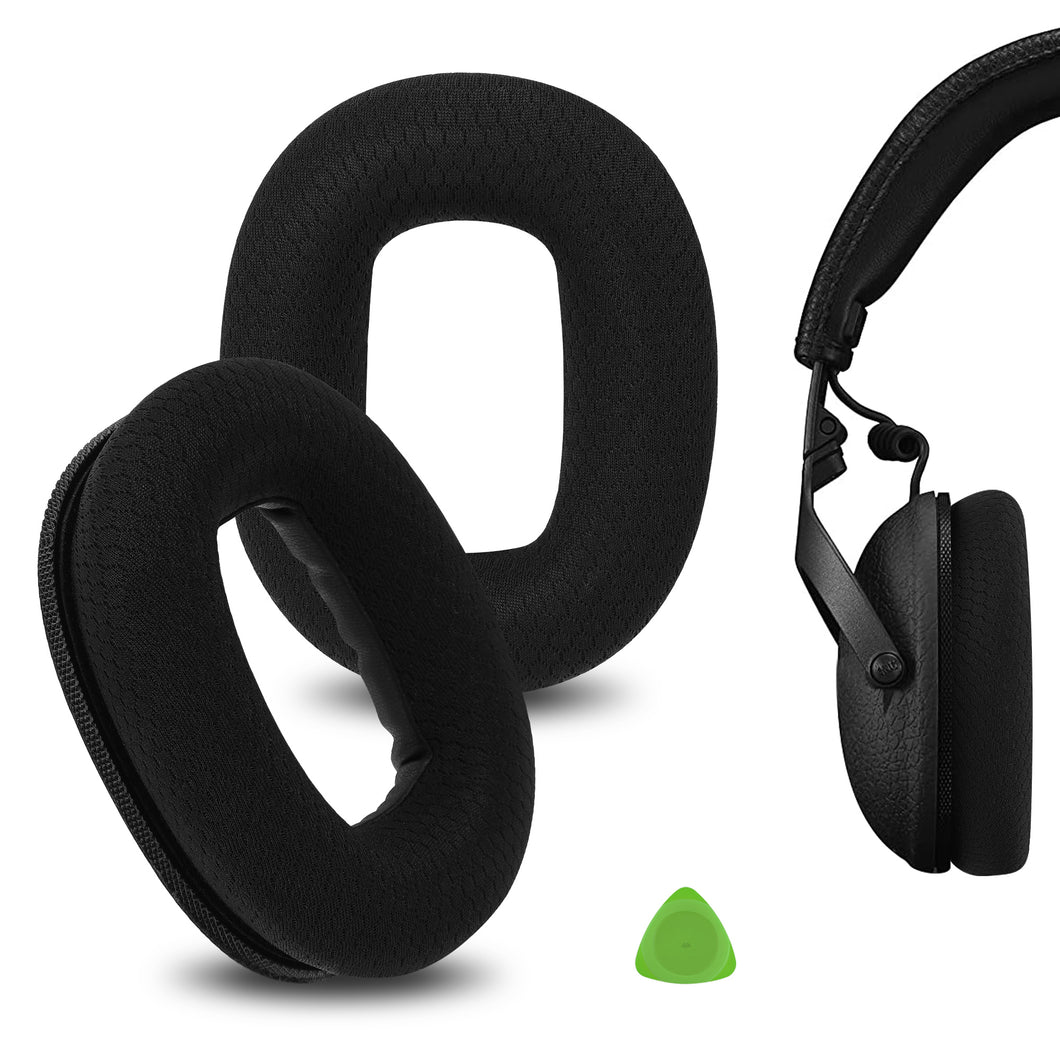 Geekria イヤーパッド Comfort 互換性 パッド マーシャル Marshall Monitor II ANC ヘッドホンに対応 パッド イヤー / イヤーカップ メッシュファブリック (黒)