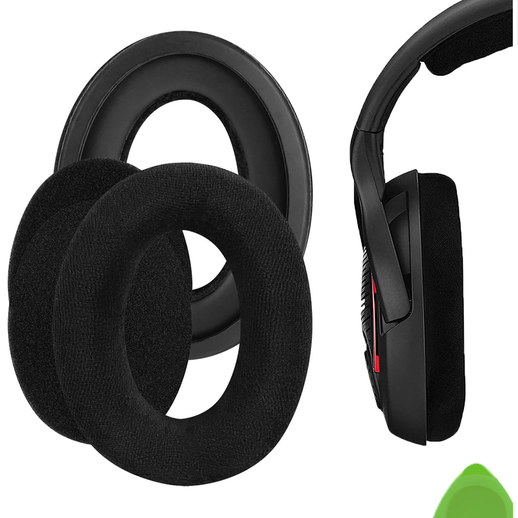Geekria イヤーパッド Comfort 互換性 パッド ゼンハイザー Sennheiser GAME ONE, PC360, PC363D, PC373D ヘッドホンに対応 パッド イヤー / イヤーカップ ベロア (ブラック)