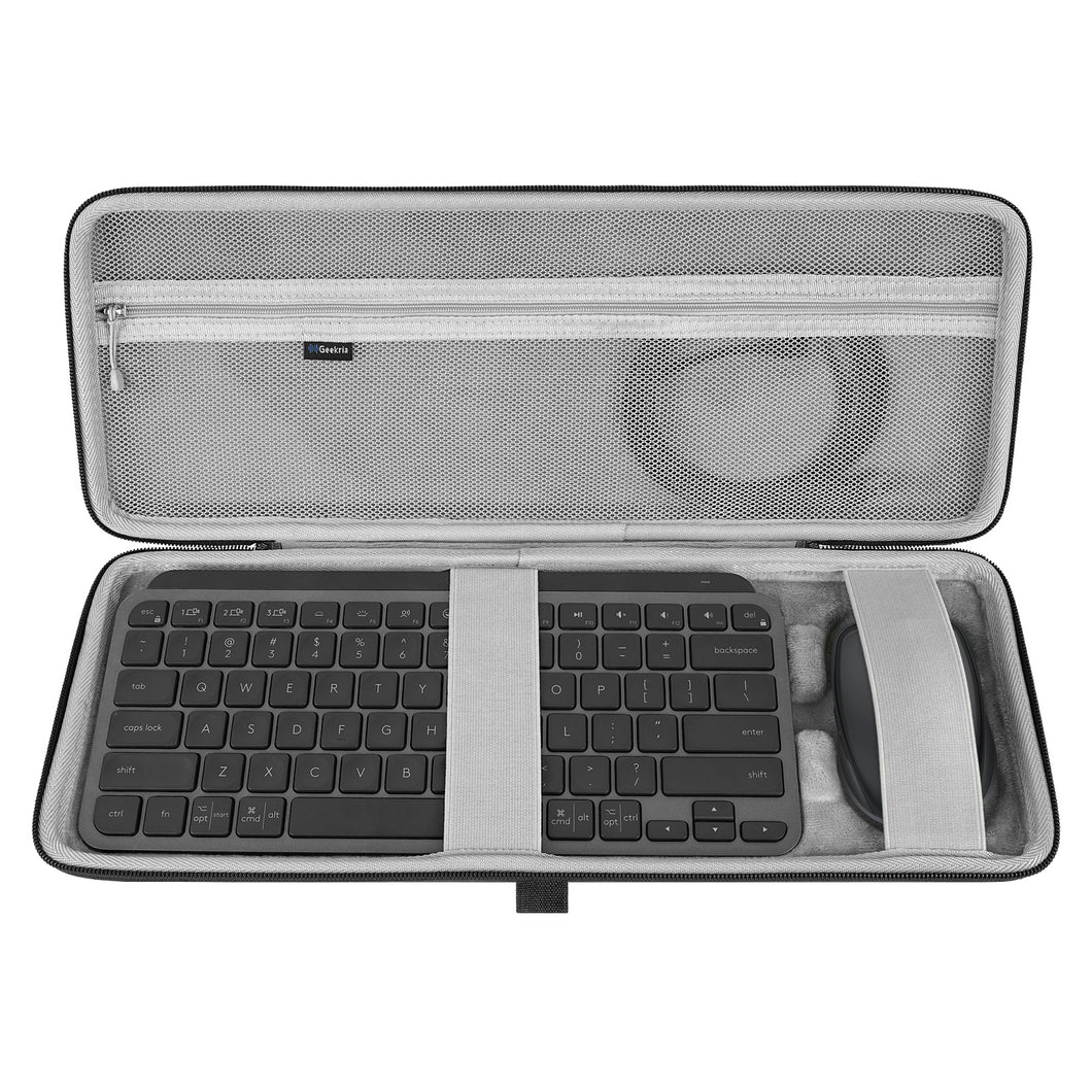 Geekria 収納ケース 互換品 ロジクール Logicool MX KEYS mini KX700 + MX ANYWHERE 3ワイヤレスポータブル キーボード ケース ワイヤレスマウス MX1700 バッグ