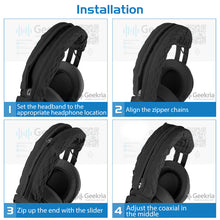 画像をギャラリービューアに読み込む, Geekria カバー 互換性 伸縮素材 ヘッドバンドカバー レイザー Razer Kraken Pro V2, 7.1 V2, Ultimate, Tournament Edition ヘッドホンに 対応 簡単に装着 工具不要
