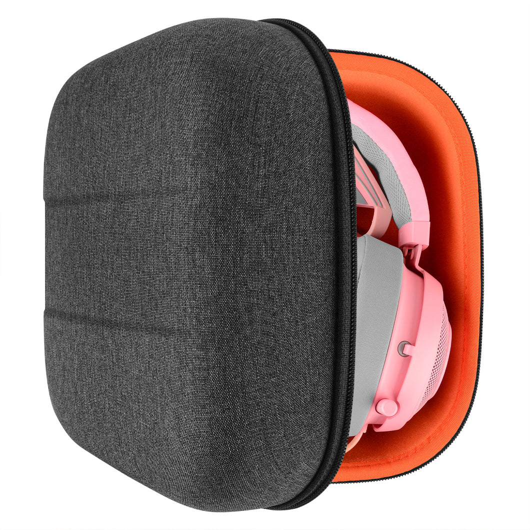 Geekria Shield ヘッドホンケース レイザー Razer Kraken Kitty V2 Pro/7.1 V2 USB/Pro V2 対応 交換用保護ハードシェルトラベルキャリーバッグ アクセサリー収納スペース付き (グレー)