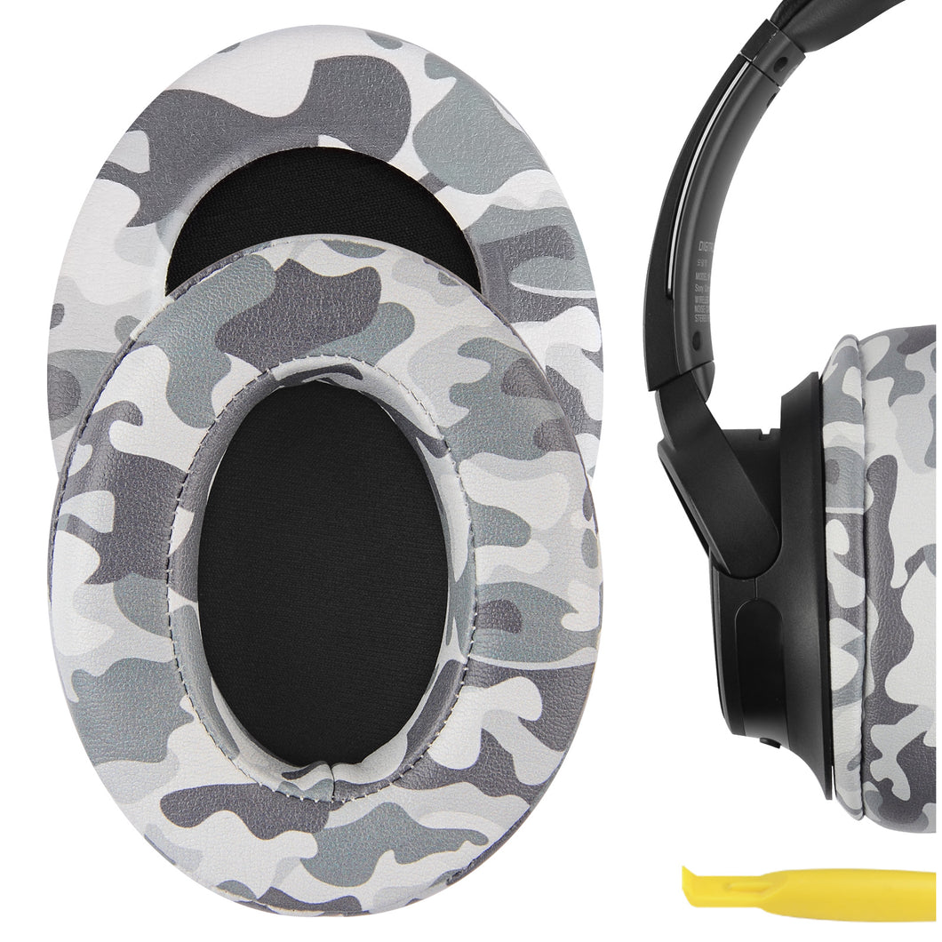 Geekria イヤーパッド QuickFit 互換性 パッド ソニー Sony WH-CH700N, WH-CH710N, WH-CH720N ヘッドホンに対応 パッド イヤー / イヤーカッププロテインレザー(迷彩)
