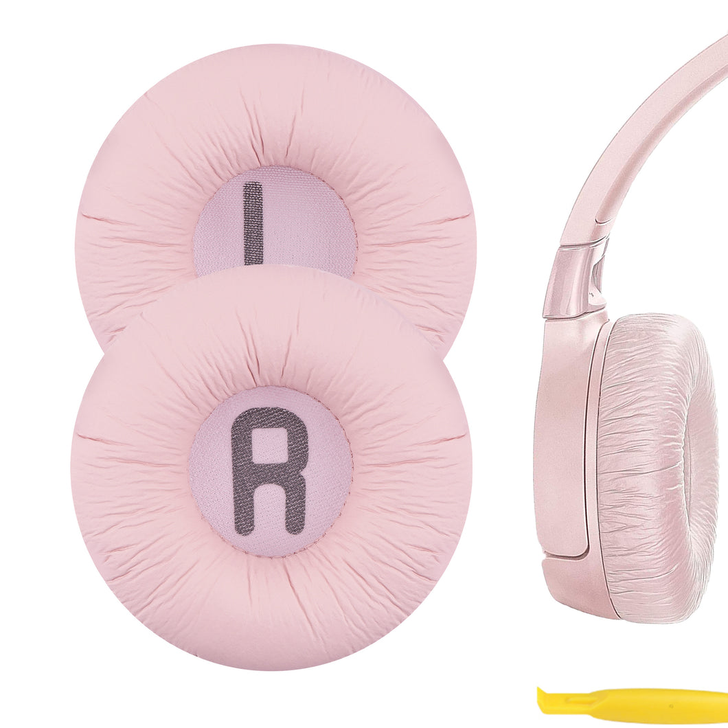 Geekria イヤーパッド Nova 互換性 パッド ジェイビーエル JBL JR 300, T300BT, T450BT, T500BT, Tune 500/ 500BT/ 510BT/ 520 ヘッドホンに対応 パッド イヤー / イヤーカップ (レザーレット / ピンク)