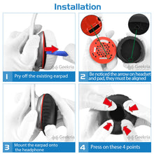 画像をギャラリービューアに読み込む, Geekria イヤーパッド QuickFit 互換性 パッド ビーツバイドクタードレ Beats Solo Wireless (Solo Bluetooth) (810-00012-00) (810-00012-01) ヘッドホンに対応 イヤパッド/イヤークッション/イヤーカップ ( プロテインレザー / ブラック)
