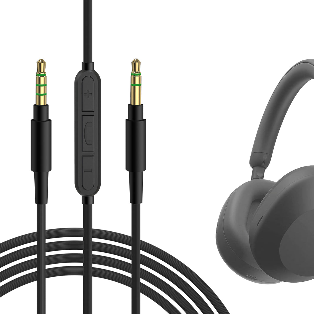 Geekria ケーブル互換性 オーディオコード ソニー Sony ULT WEAR WH-XB920N ヘッドホンケーブル、3.5mm に適合する インラインマイクと音量コントロール 1.7 m