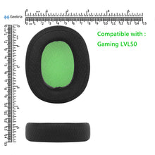 画像をギャラリービューアに読み込む, Geekria イヤーパッド QuickFit 互換性 パッド PDP Gaming LVL50 ヘッドホンに対応 パッド イヤー / イヤーカップ (メッシュファブリック / ブラック/ 緑)
