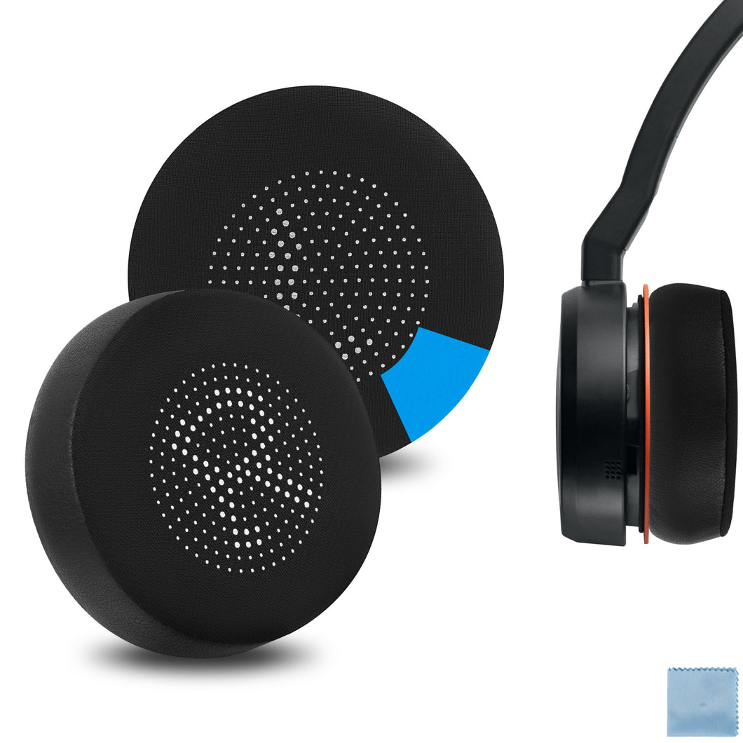 Geekria イヤーパッド Sport 互換性 パッド ジャブラ Jabra Evolve 75UC/ 75/ 75+/ 75MS ヘッドホンに対応 パッド イヤー / イヤーカップ 冷却ジェル (黒)