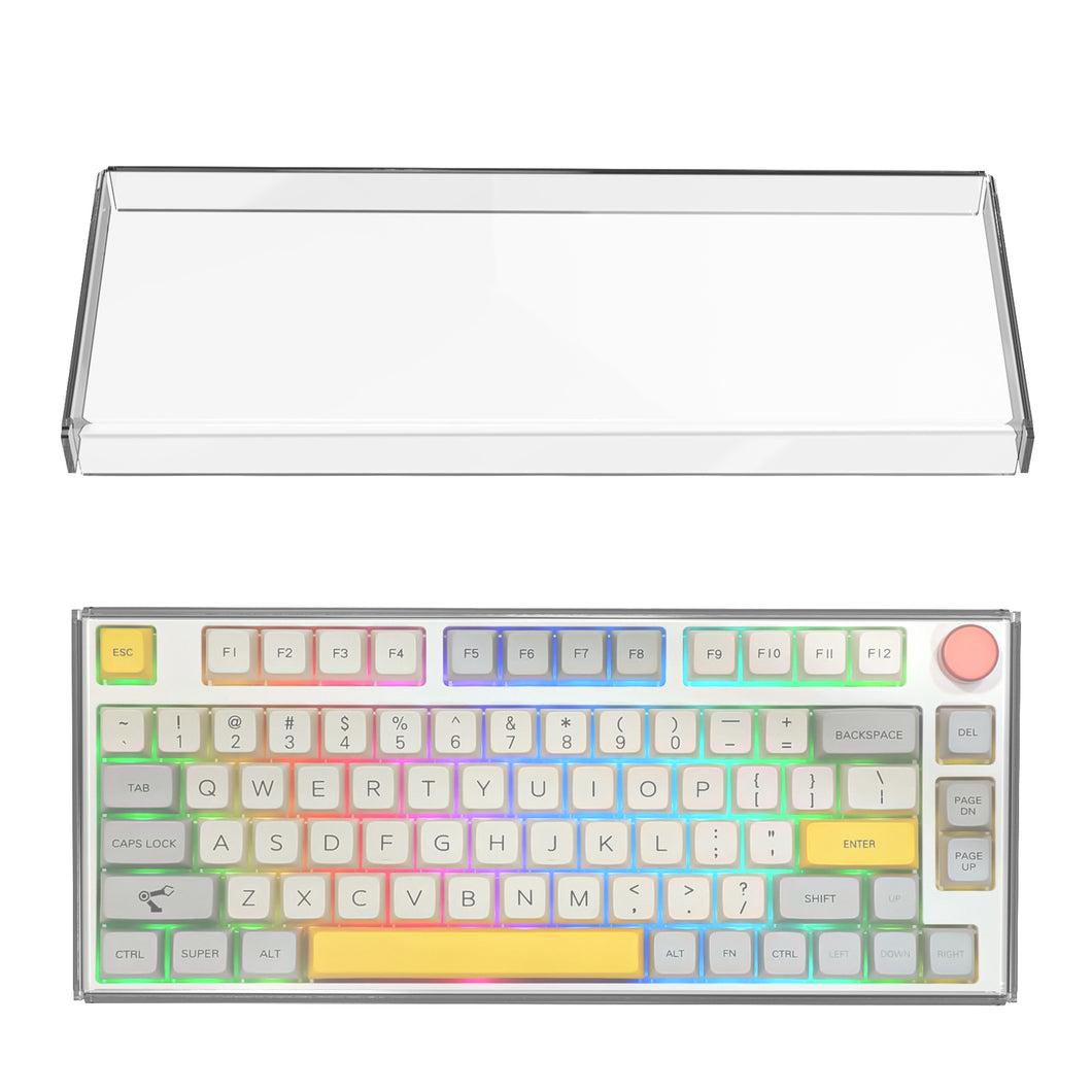 Geekria キーボード カバー ケース 互換品 EPOMAKER TH80 SE ガスケット 75%レイアウト/Glorious Gaming - GMMK PRO 75% ゲーミングキーボード 透明アクリルカバー 保護カバー