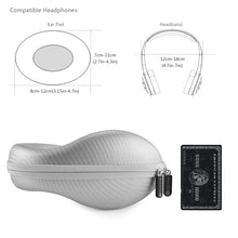 画像をギャラリービューアに読み込む, Geekria UltraShell ケース 互換性あ Sennheiser HD598, V-MODA Crossfade Large-Sized Over-Ear ヘッドホンに対応 交換 保護 用のハードケース ハードシェルトラベルキャリングバッグ アクセサリー用のスペースがあり（銀）
