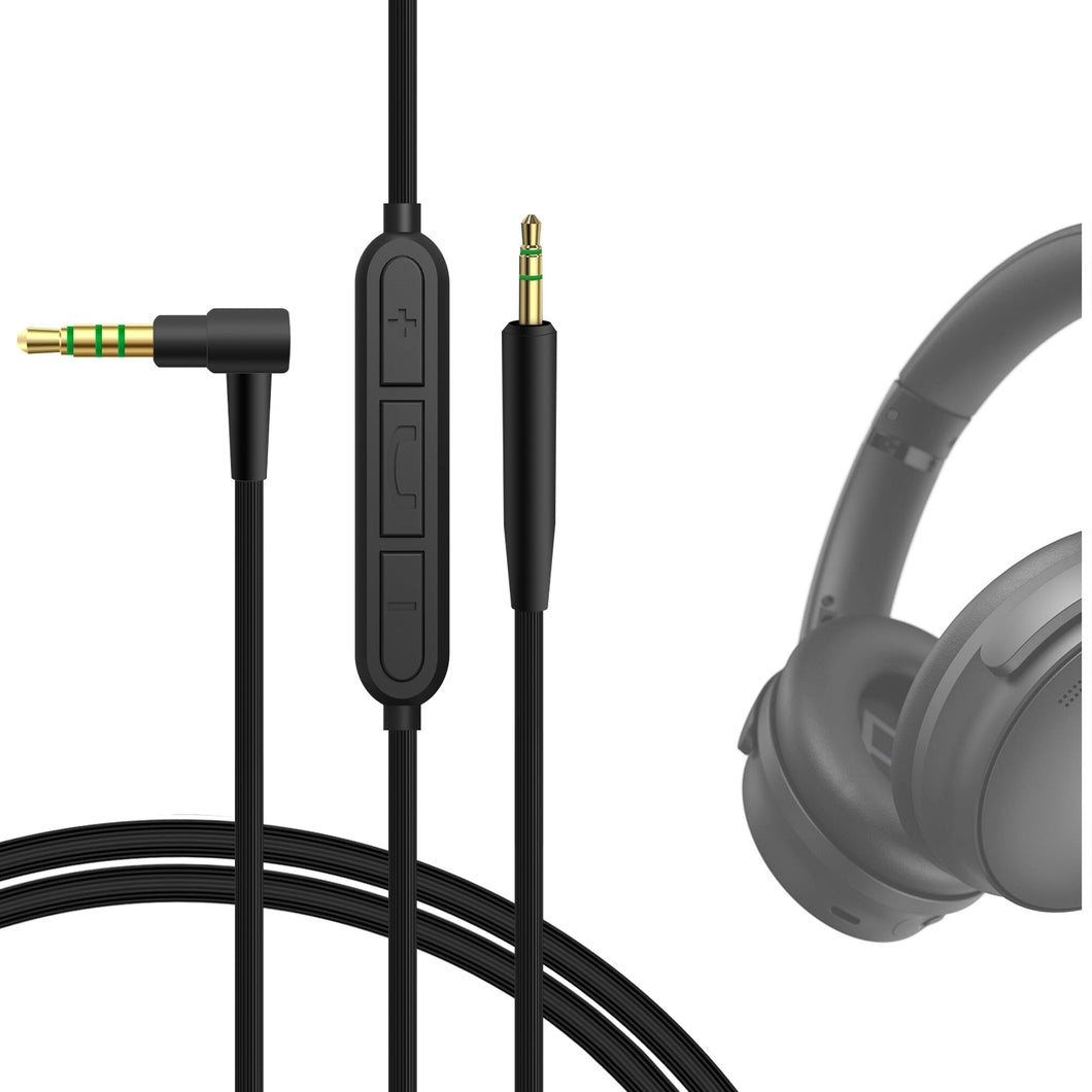 Geekria ケーブル 互換性 オーディオコード ボーズ Bose QuietComfort SE QC45 QC35 II ANC700 QuietComfort Ultraヘッドホンケーブル、2.5mm に適合する インラインマイクと音量コントロール 1.2 m
