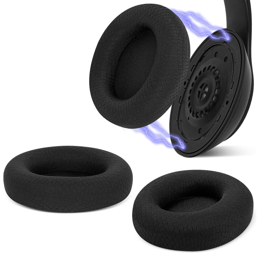 Geekria イヤーパッド SNAP マグネチック 互換性 パッド ビーツバイドクタードレ Beats Studio 3 Wireless, Studio 2 ヘッドホンに対応 パッド イヤー / イヤーカップ メッシュファブリック (ブラック, 2組)