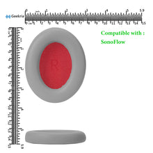 画像をギャラリービューアに読み込む, Geekria イヤーパッド QuickFit 互換性 パッドワンモア 1MORE SonoFlow ヘッドホンに対応 パッド イヤー / イヤーカップ プロテインレザー (灰)
