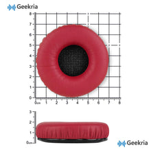 画像をギャラリービューアに読み込む, Geekria イヤーパッド QuickFit 互換性 パッド ゼンハイザー Sennheiser HD 25/ 25SP/ 25Lite/ 25Plus/ 25Limited 75th Anniversary Edition ヘッドホンに対応 パッド イヤー / イヤーカップ (プロテインレザー / 赤)
