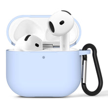 画像をギャラリービューアに読み込む, Geekria シリコン カバー 互換性 カバー アップル Apple AirPods 4 対応 True Wireless Earbuds 充電ケースカバー 外装カバー キーホルダーフック付き、充電ポートアクセス可能 (青)
