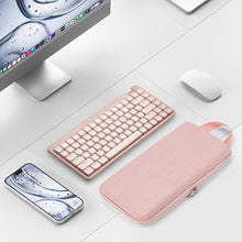 画像をギャラリービューアに読み込む, Geekria スリム キーボード キャリングケース Nuphy Air75 V3, ロジクールLogicool MX メカニカル ミニ MelGeek O2, LOFREE Flow84/ Flow Lite 84, 84鍵キーボードと互換性あり ハードシェル トラベルバッグ (ピンク)

