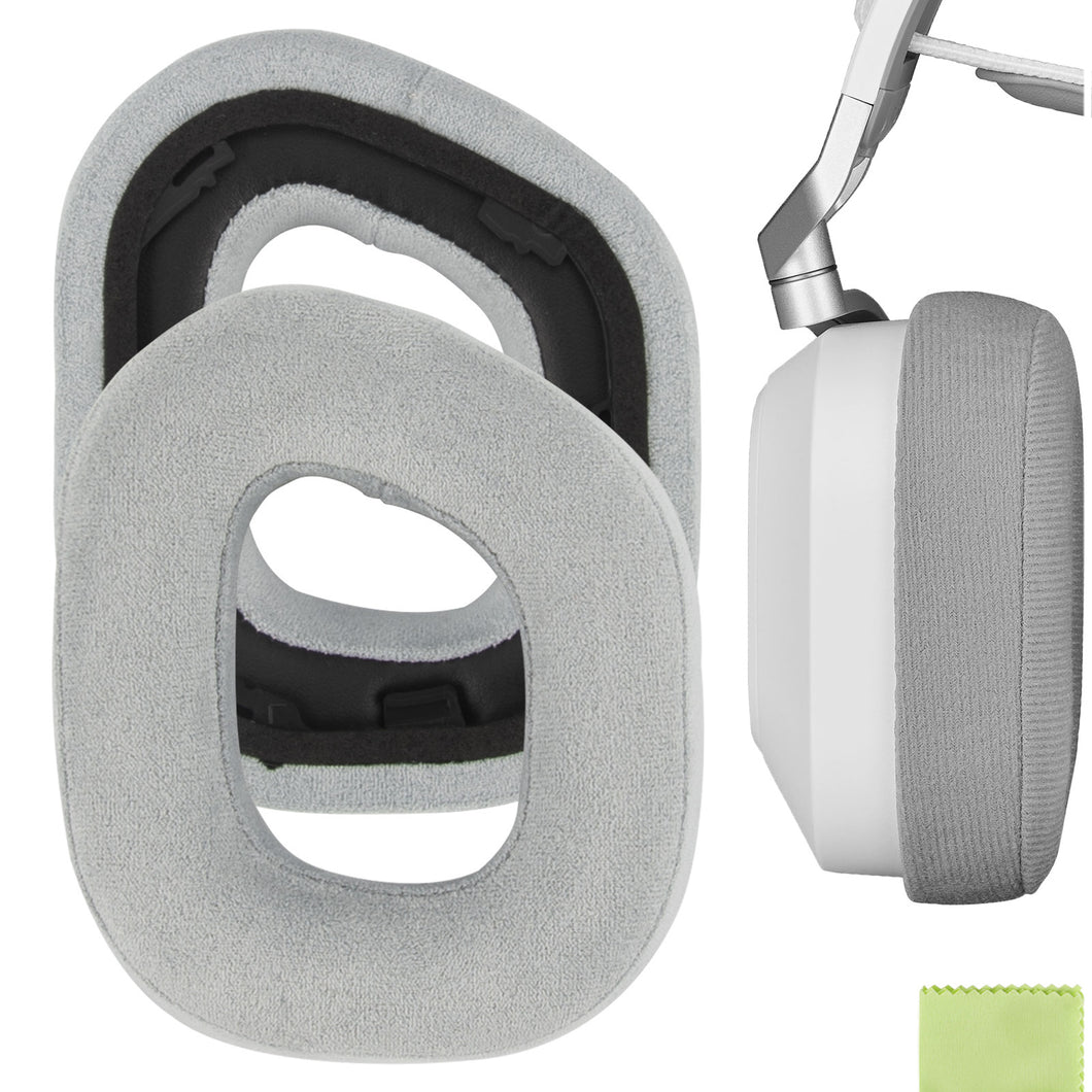 Geekria イヤーパッド Comfort 特厚 互換性 パッド コルセア Corsair HS80 RGB ヘッドホンに対応 パッド イヤー / イヤーカップ マイクロスエード (グレー)
