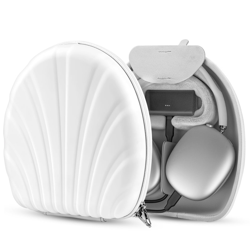 Geekria PRO 充電ヘッドホンケース アップル Apple AirPods Max 対応 ハードシェル 耐久性 多層保護 旅行用キャリーバッグ (ホワイト) パワーバンクなし