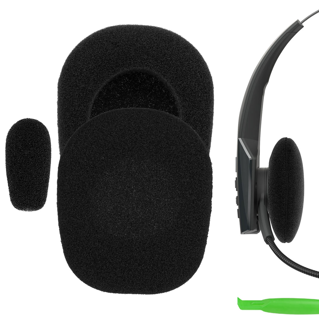 Geekria イヤーパッド Comfort 互換性 パッド BlueParrott B350-XT ヘッドホンに対応 パッド イヤー / イヤーカップ (メモリーフォーム/黒)